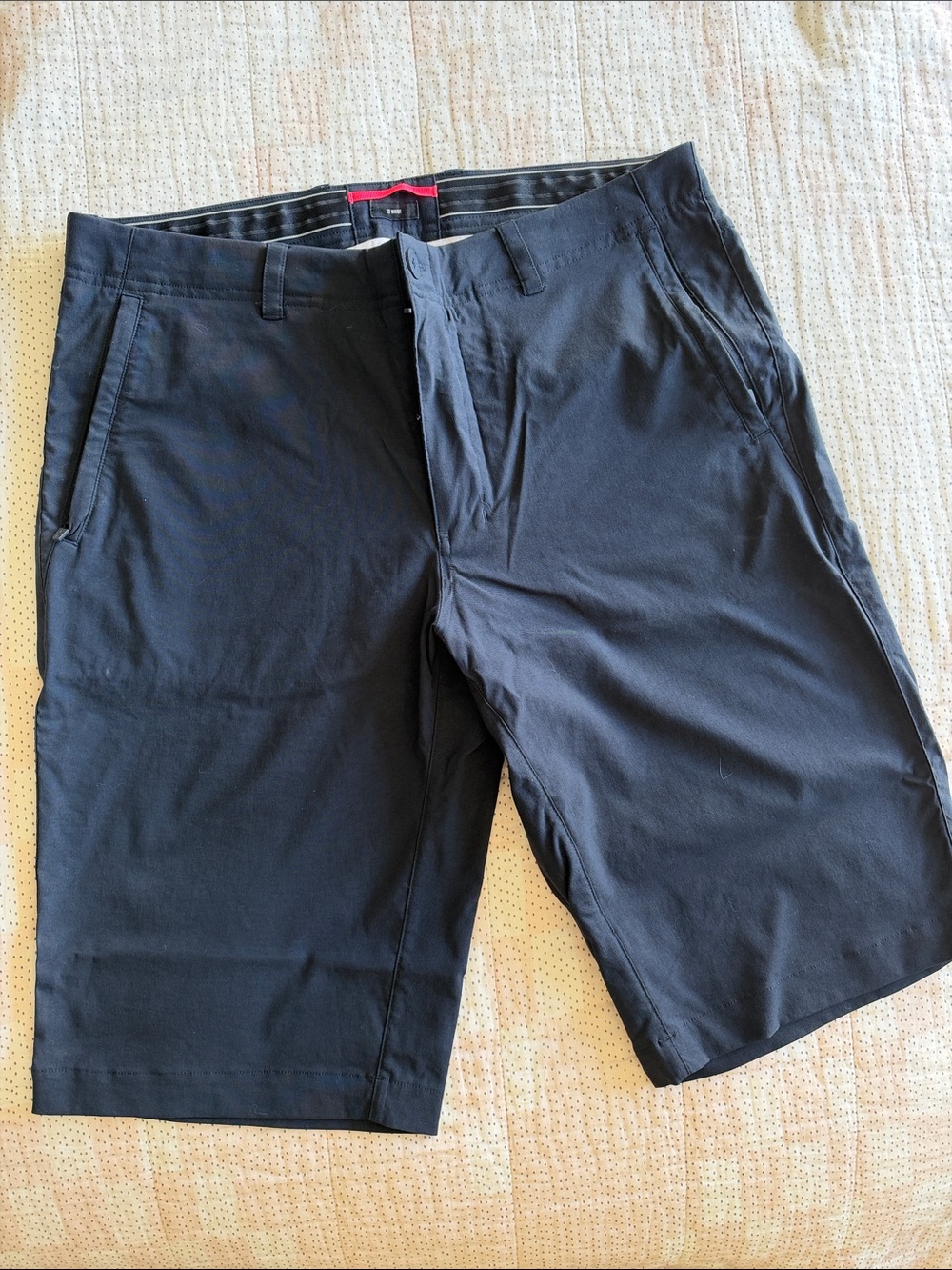 Rapha Men's Flat-Front Performance Chino Shorts — Navy